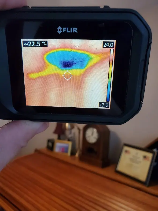 Thermal imaging inspection for water damage in Mundy