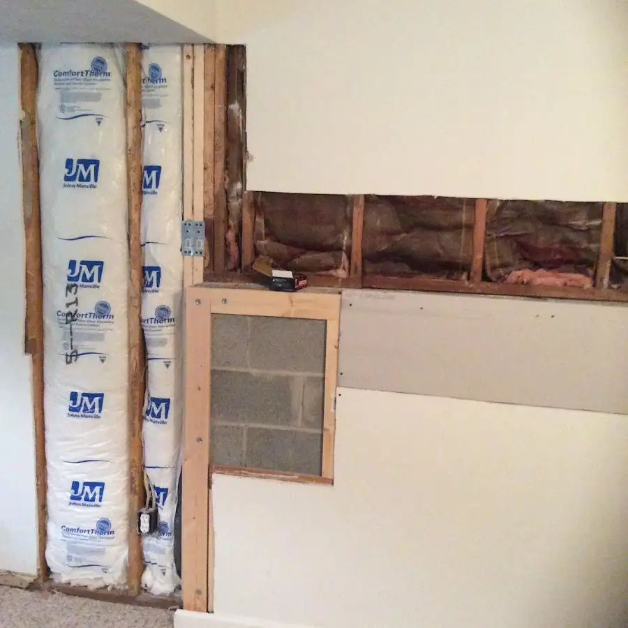 Wall insulation replacement during Contents Cleaning & Restoration in Mundy
